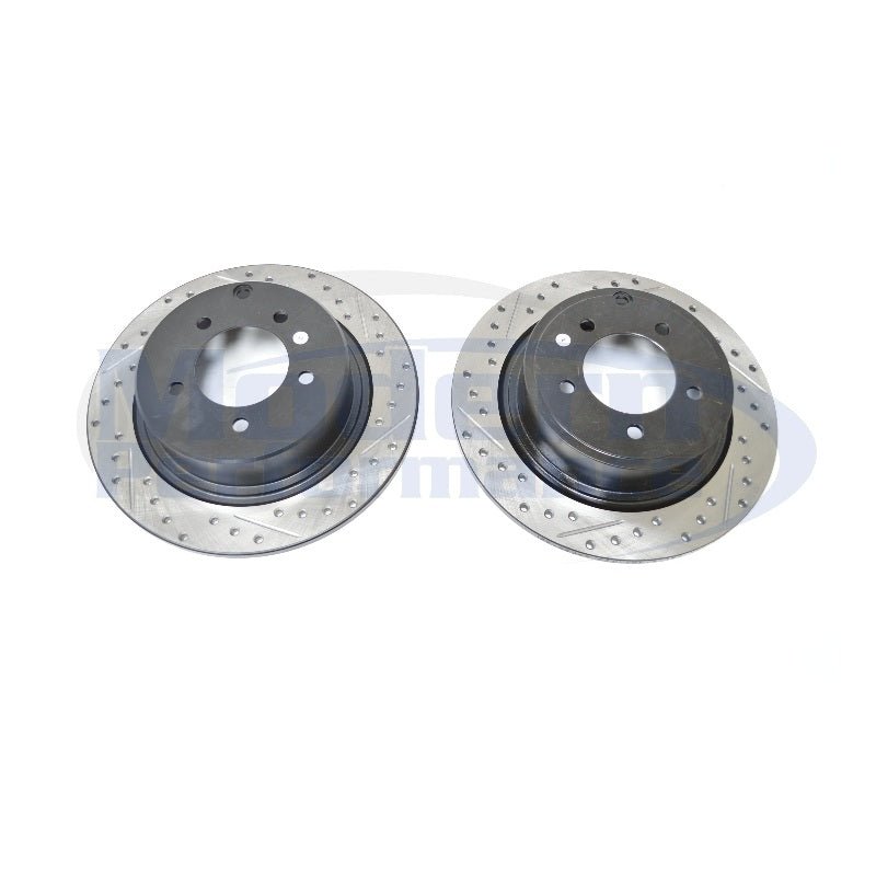 StopTech Drilled & Slotted Rotors (Rear Pair), 08-09 Caliber SRT-4