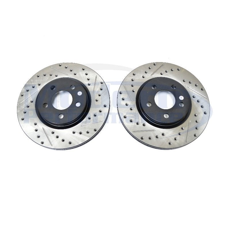 StopTech Drilled & Slotted Rotors (Front Pair), 01-10 PT Cruiser