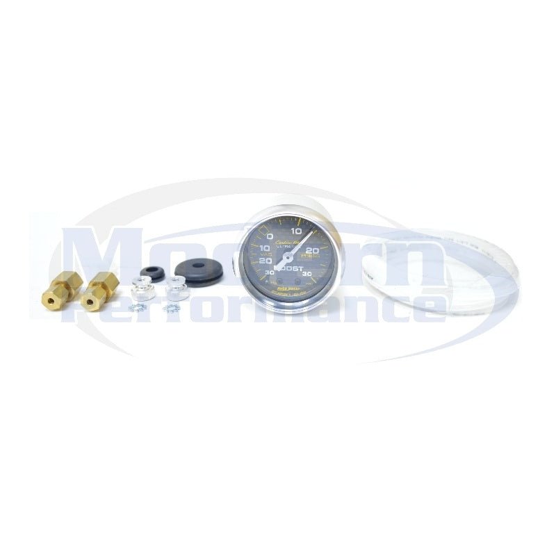 Autometer Mechanical Boost Gauge (-30&frasl;+30), Carbon Fiber