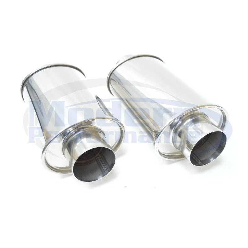 Vibrant 2.25" Ultra Quiet Resonators (Pair, for use with MPx Header), 2013-16 Dart 2.0L / 2.4L