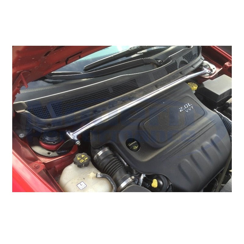 MPx Polished Front Strut Bar, 2013-16 Dart 2.0L / 2.4L / Cherokee / Chrysler 200