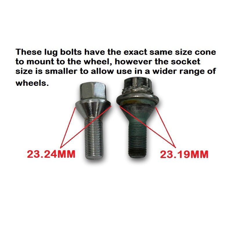 20 Piece Hex Drive Lug Bolt Set (Silver or Black), Dart/Renegade/Cherokee/500L/200