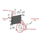 Manguera de salida inferior del radiador de silicona de 4 capas MPx 2013-2016 Dart 2.0L/2.4L
