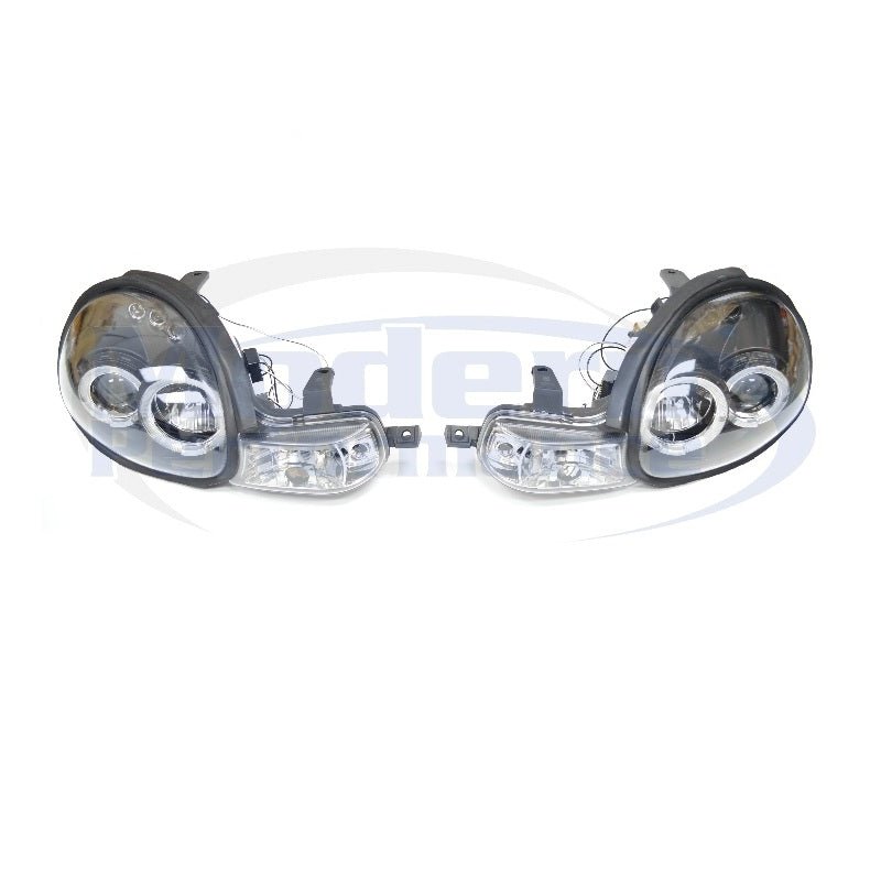 LED Halo Projector Headlights, 00-02 Neon