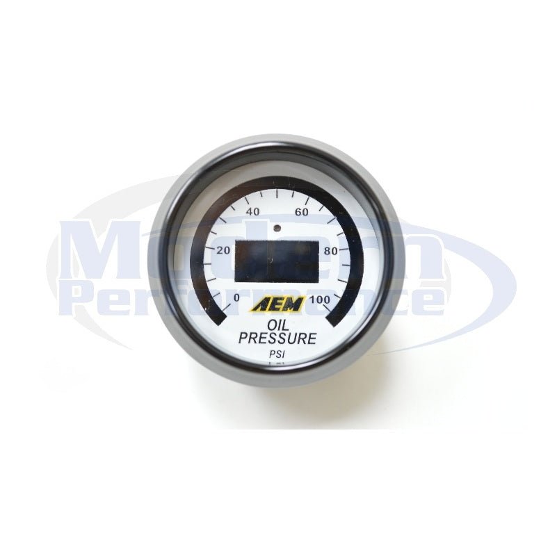 AEM Digital Oil/Fuel Pressure Gauge (0-100 PSI)