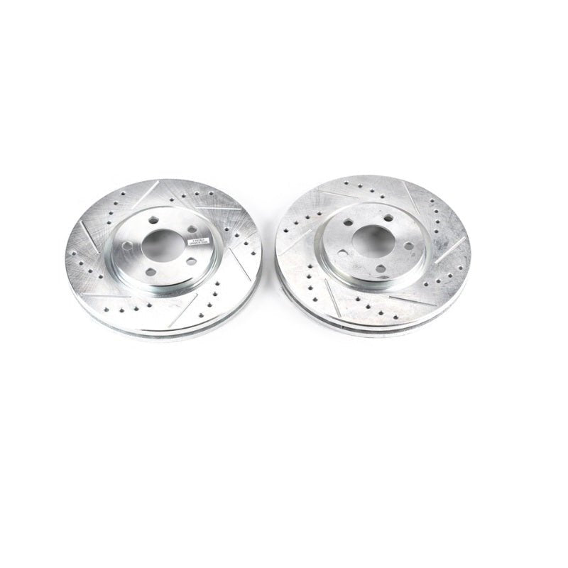 Power Stop Drilled & Slotted Rotors (Rear Pair), 03-05 Neon SRT-4 / 03-08 PT Cruiser Turbo