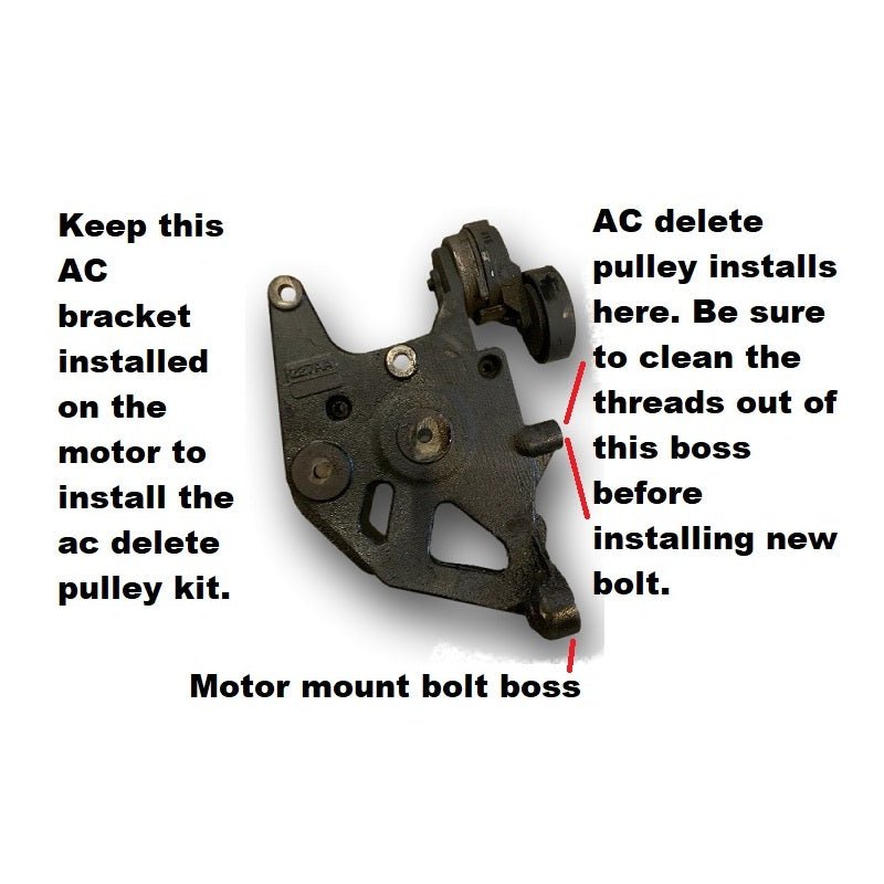 Air Conditioning (AC) Delete pulley and belt kit, 03-05 Neon SRT-4 / 01-10 PT Cruiser